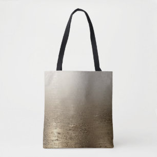 Bolso De Tela Oro Glam Dorado Cepillo Elegancia Moderna