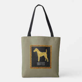 Bolso De Tela Oro liso del fox terrier su color