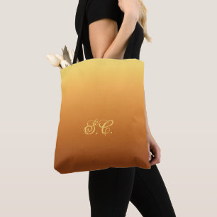 Bolso De Tela Oro Oscuro Al Amarillo
