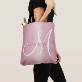 Bolso De Tela Oro Rosa Monograma Personalizado 