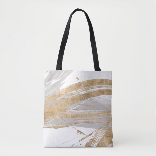 Bolso De Tela Oro y gris (Anverso)