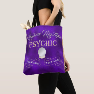 Bolso De Tela Oro y púrpura de la bola de cristal psíquico