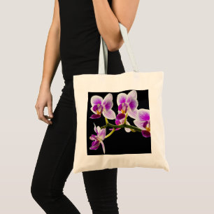 Bolso De Tela Orquídea blanca y púrpura