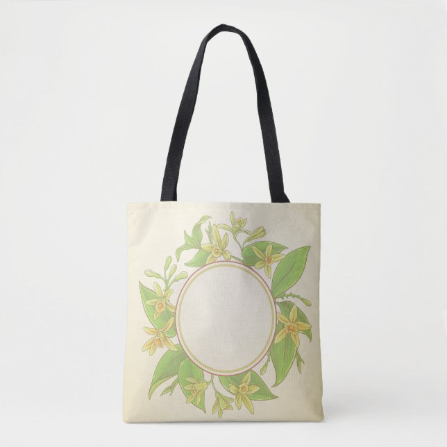 Bolso De Tela Orquídea de Vainilla  (Anverso)