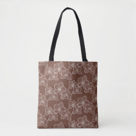 Bolso De Tela Orquídea lineal | Rojo oscuro botánico
