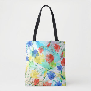 Bolso De Tela Orquídea Poppy Peony Fashion Bouquet