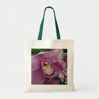 Bolso De Tela Orquídea púrpura y jardín botánico colorido