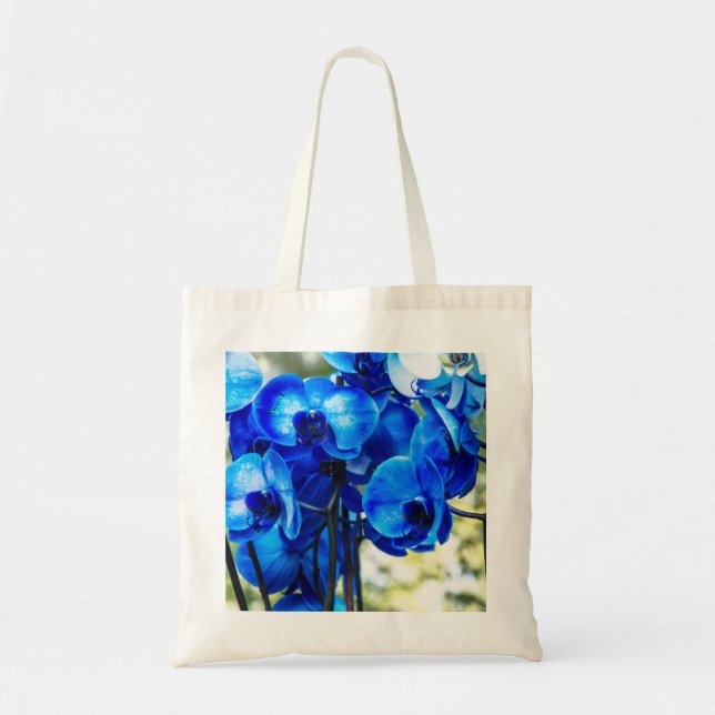 Bolso De Tela Orquídeas azules (Frente)