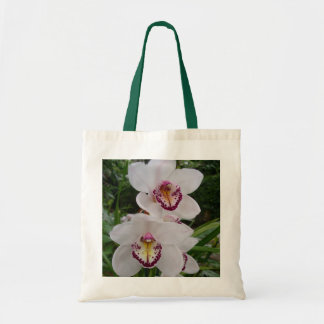 Bolso De Tela Orquídeas Blancas Hermosas Flores Tropicales