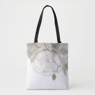 Bolso De Tela Orquídeas blancas mullidas