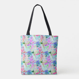 Bolso De Tela Orquídeas de colores