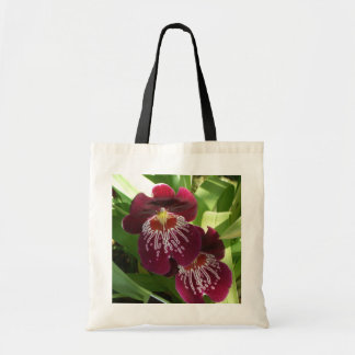 Bolso De Tela Orquídeas de Marrón II Elegante Floral