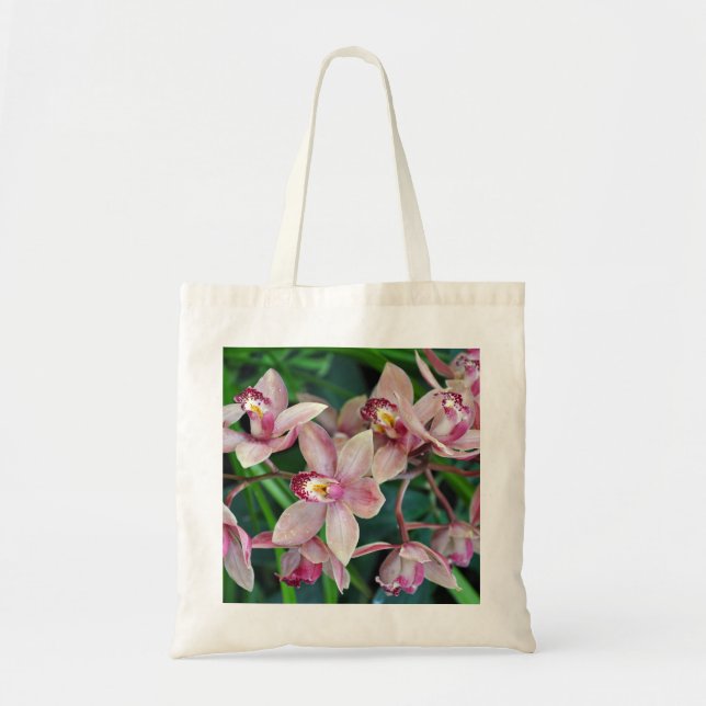 Bolso De Tela Orquídeas de polilla rosa (Frente)
