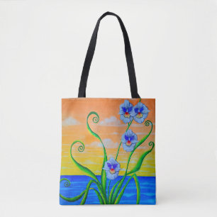Bolso De Tela Orquídeas del Océano Sunset