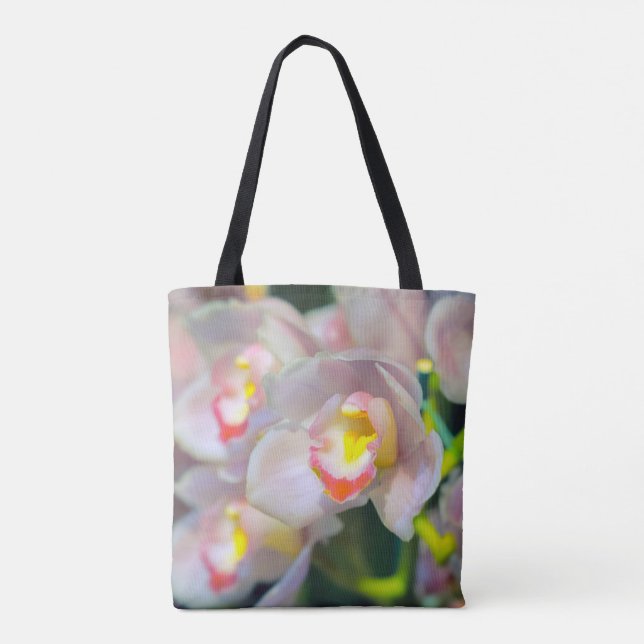Bolso De Tela Orquídeas en flor (Reverso)
