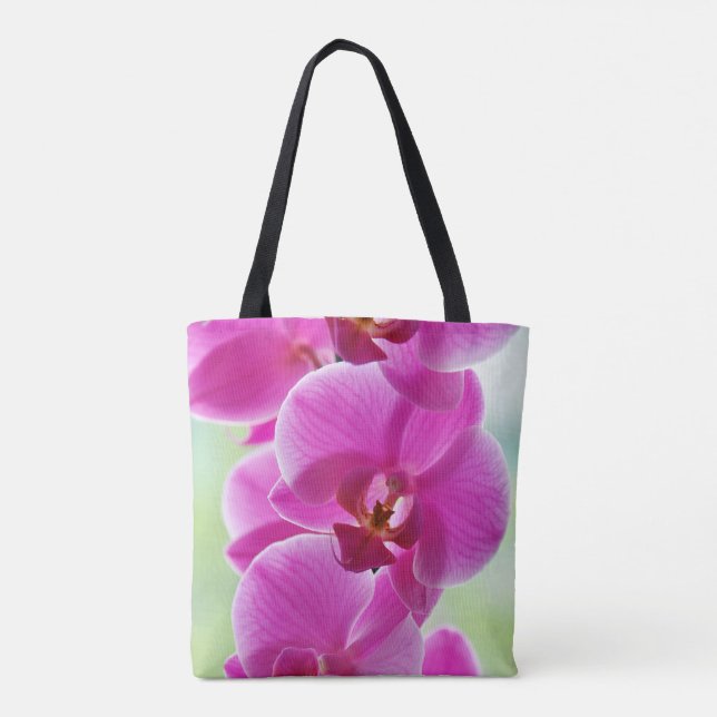 Bolso De Tela Orquídeas rosadas preciosas (Reverso)
