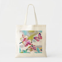 Orquídeas rosas, flores y mariposas