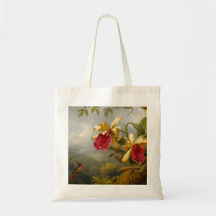 Bolso De Tela Orquids y Hummingbird Heade