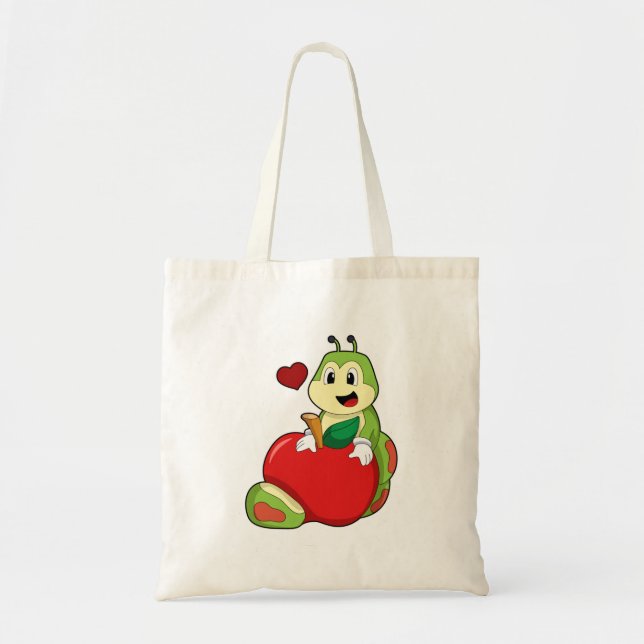 Bolso De Tela oruga con Apple (Frente)