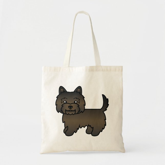 Bolso De Tela Oscuro Brindle Cairn Terrier lindo perro de carica (Frente)