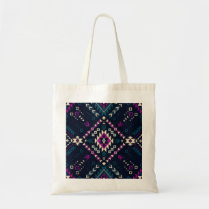 Bolso De Tela Oscuro Navajo, geométrico vintage.