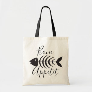 Bolso De Tela Óseo Apetito Fish Bone Skeleton