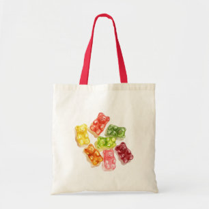 Bolso De Tela Ositos de Gominola Menta Rosa Amarillo Fruta Cumpl