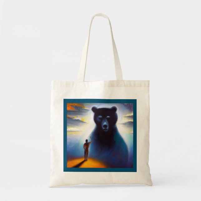Bolso De Tela Oso animal espiritual 2 (Frente)