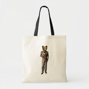Bolso De Tela Oso con cóctel