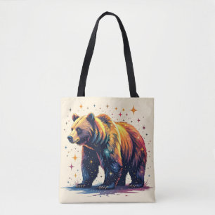 Bolso De Tela Oso con estrellas