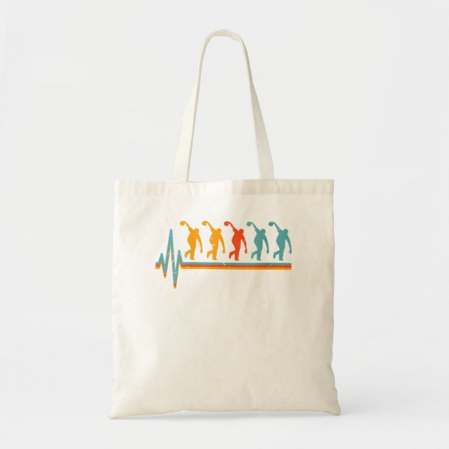 Bolso De Tela Oso de cosecha retro de Bowling Lover (Frente)