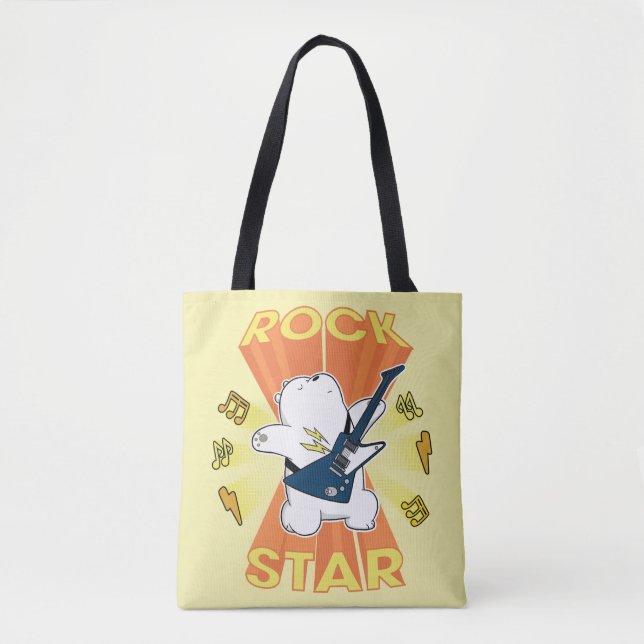 Bolso De Tela Oso de Hielo - Estrella de Rock (Anverso)
