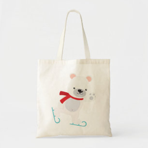 Bolso De Tela Oso de invierno de patinaje sobre hielo