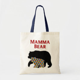 Bolso De Tela Oso de la mama, orgullo de la mamá del autismo