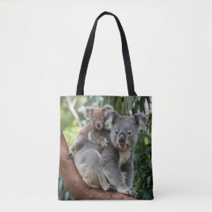 Bolso De Tela Oso de Madre y Bebé Koala