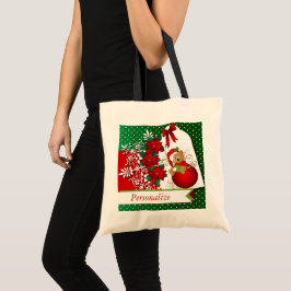 Bolso De Tela Oso de Navidades de vacaciones