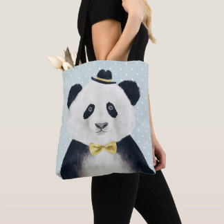 Bolso De Tela Oso de panda de la acuarela