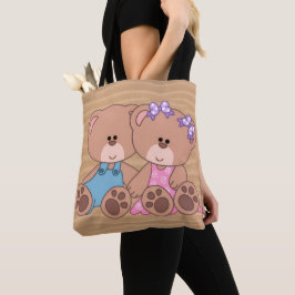 Bolso De Tela Oso de peluche corazón de amor