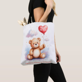 Bolso De Tela Oso de peluche de acuarela caprichosa Mamá