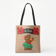 Oso de peluche hula Aloha