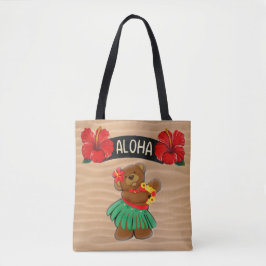Bolso De Tela Oso de peluche hula Aloha