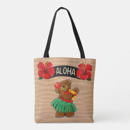 Bolso De Tela Oso de peluche hula Aloha