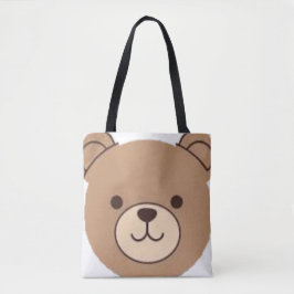 Bolso De Tela Oso de peluche marrón lindo personalizado