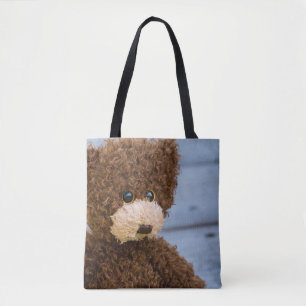 Bolso De Tela Oso de peluche rizado de Brown