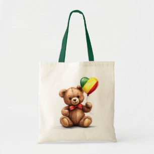 Bolso De Tela oso de peluche y bandera de la República del Congo