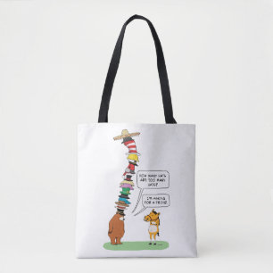 Bolso De Tela Oso divertido que lleva muchos gorras