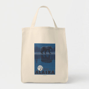 Bolso De Tela Oso en claro de luna - curry, Alaska