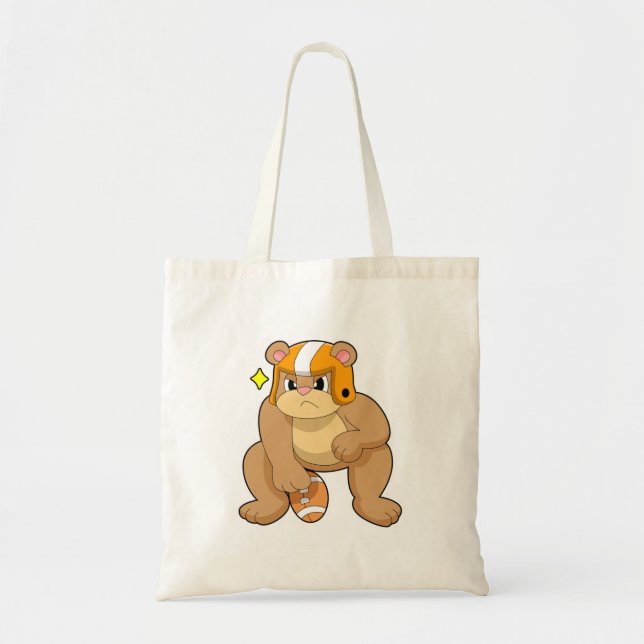 Bolso De Tela Oso en deportes de fútbol (Frente)