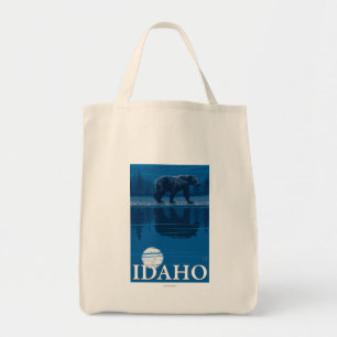 Bolso De Tela Oso en poster del viaje de MoonlightIdahoVintage
