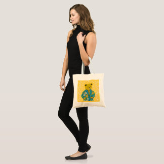 Bolso De Tela Oso floral Tote Bag